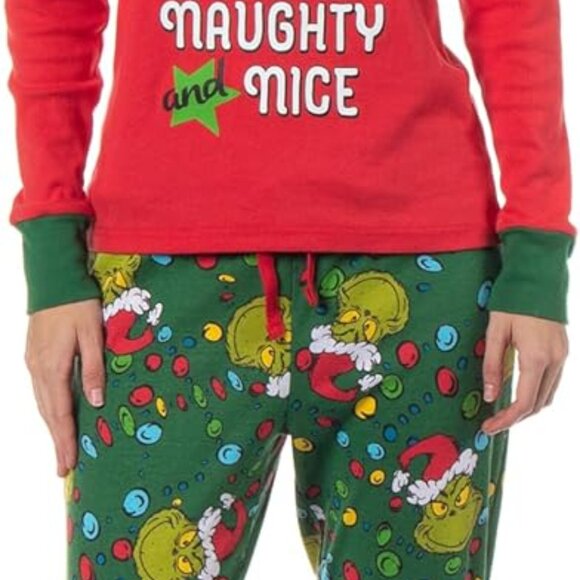 Family Matching Pajama Set Christmas Grinch Dr Seuss Holiday Sleepwear - Picture 2 of 4